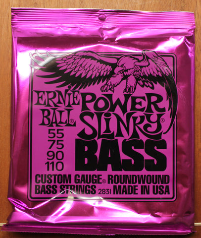 Ernie Ball Power Slinky 55-110 4 String Nickel Wound Electric Bass Guitar Strings