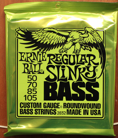 Ernie Ball Regular Slinky 50-105 4 String Nickel Wound Electric Bass Guitar Strings Set