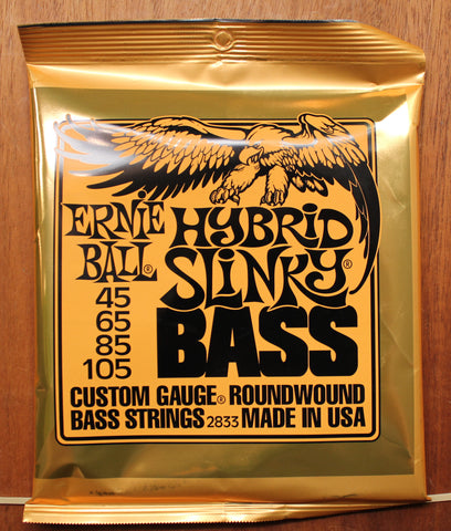 Ernie Ball Hybrid Slinky 45-105 4 String Nickel Wound Electric Bass Guitar Strings Set