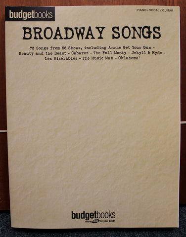 Budget Books Broadway Songs Piano Vocal Guitar Songbook