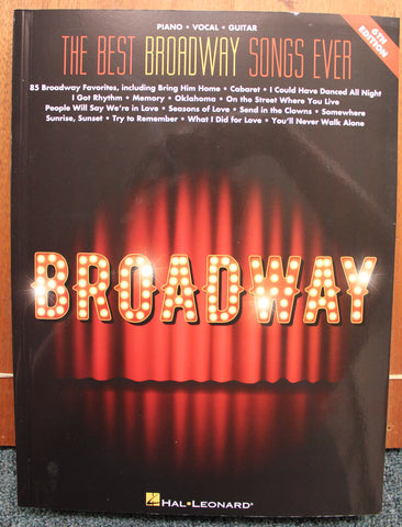 The Best Broadway Songs Ever – 6th Edition Piano Vocal Guitar Songbook
