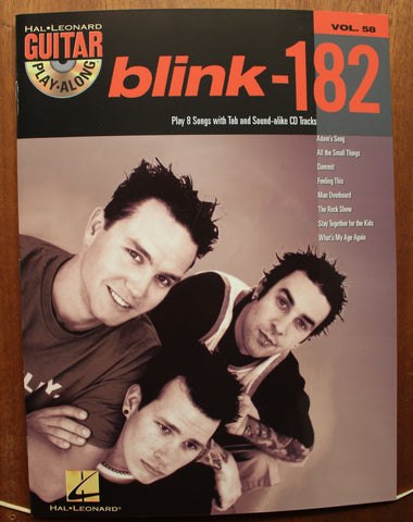 blink-182 Guitar Play-Along Volume 58 TAB Songbook w/Audio