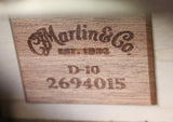 Martin D10E-01 Road Series Dreadnought Acoustic-Electric Guitar Satin Natural 2694015