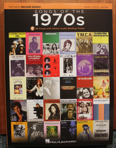 Songs of the 1970s Decade Series Online Play-Along Backing Tracks Piano Vocal Guitar Songbook