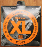 D'Addario ECG23 XL Chromes Extra Light 10-48 Flat Wound Electric Guitar String Set