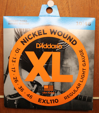 D'Addario EXL110 Regular Light 10-46 Nickel Wound Electric Guitar String Set