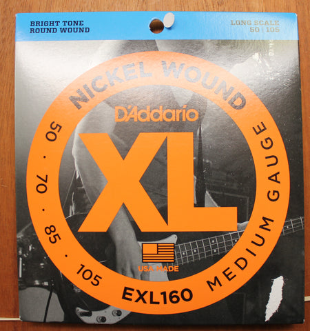 D'Addario EXL160 Medium 50-105 Bass Guitar String Set Long Scale