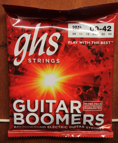 GHS Boomers GBXL 6 String Nickel Plated Steel Electric Guitar Strings - Extra Light 09-42