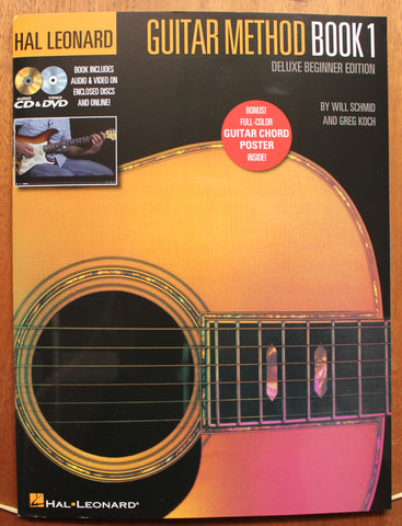 Hal Leonard Guitar Method - Book 1, Deluxe Beginner Edition CD DVD & Online Plus Guitar Chord Poster