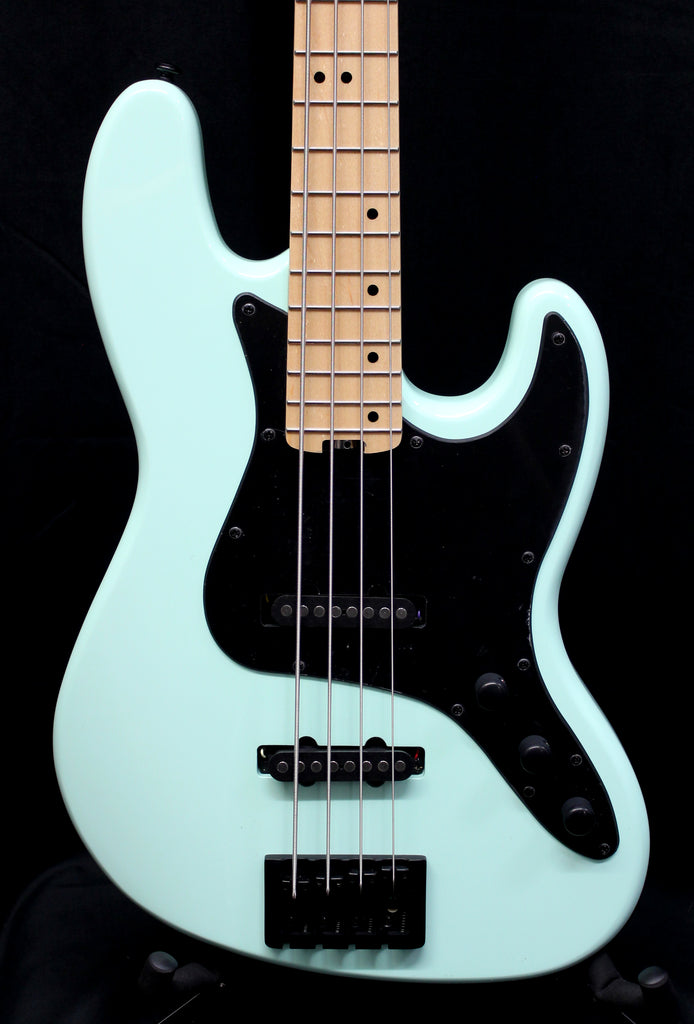 Schecter J-4 Maple Fingerboard Electric Bass Guitar Sea Foam Green Black Pickguard