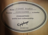 Epiphone J-200 EC Studio Jumbo Acoustic-Electric Guitar Vintage Sunburst