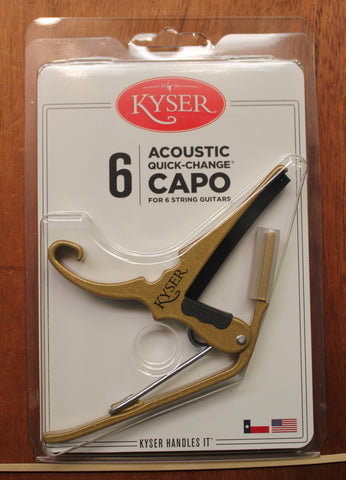 Kyser Quick Change KG6 6 String Acoustic Guitar Capo Gold