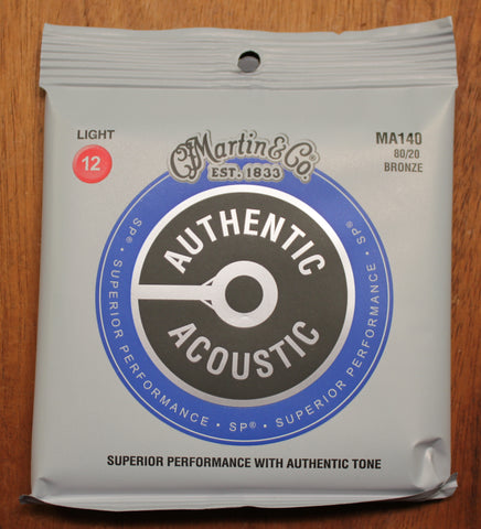 Martin Authentic SP MA140 12-54 80/20 Bronze Acoustic Guitar Strings