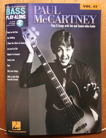 Paul McCartney Bass Play-Along Volume 43 Bass Guitar TAB Songbook Audio Online