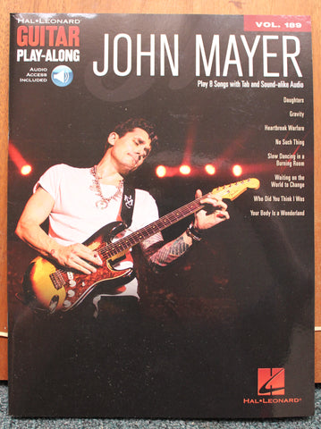 John Mayer Guitar Play-Along Volume 189 Guitar Tab Songbook Audio Online