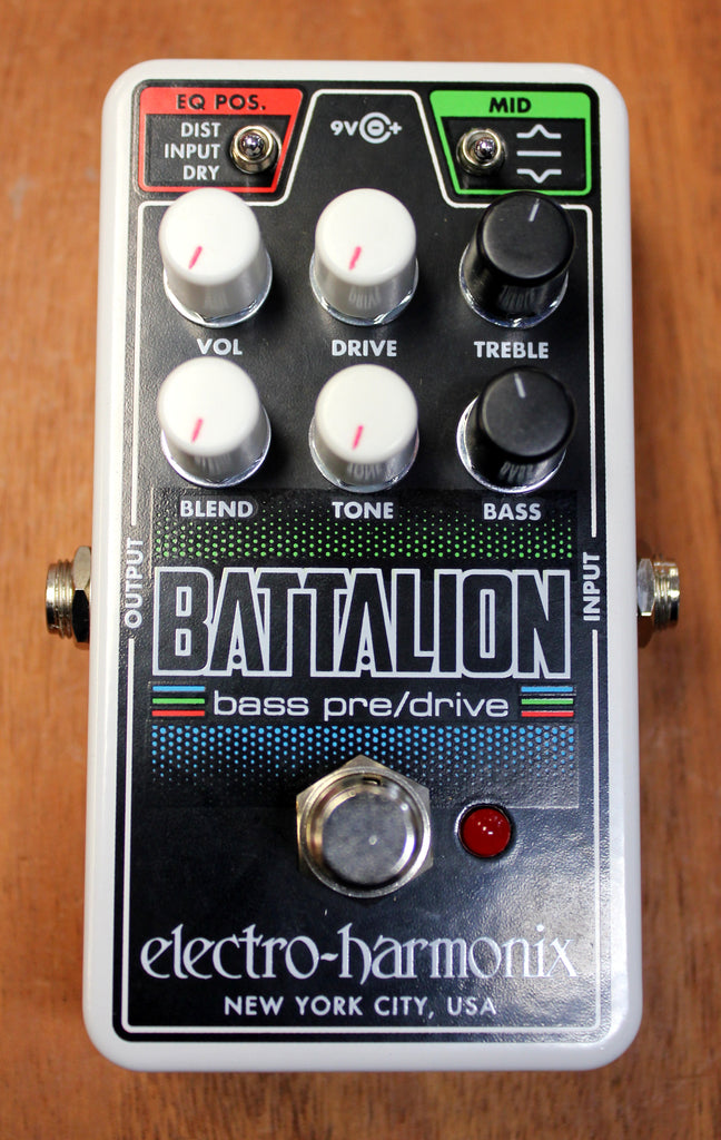 Electro-Harmonix Nano Battalion Bass Preamp & Overdrive Effects Pedal w/Box