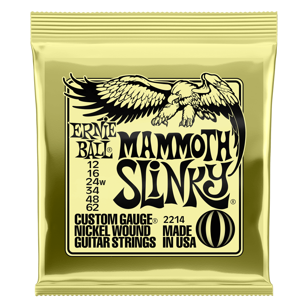 Ernie Ball Mammoth Slinky 12-62 Nickel Wound Electric Guitar Strings Set