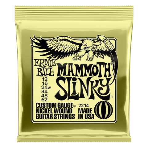 Ernie Ball Mammoth Slinky 12-62 Nickel Wound Electric Guitar Strings Set