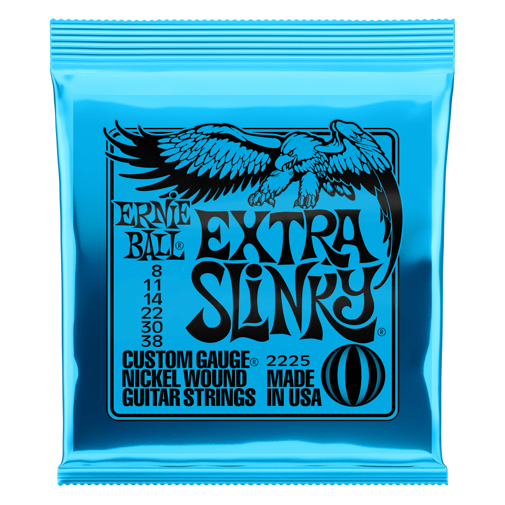 Ernie Ball Extra Slinky 8-38 Nickel Wound Electric Guitar Strings Set