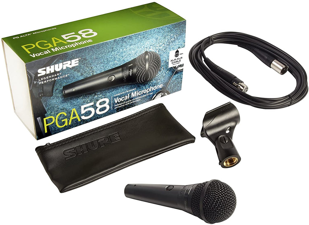 Shure PGA58 Cardioid Dynamic Vocal Microphone XLR Cable