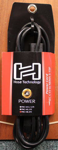 Hosa Technologies Power Cord PWC-148 18 AWG, IEC C13 to NEMA 5-15P 8 Feet