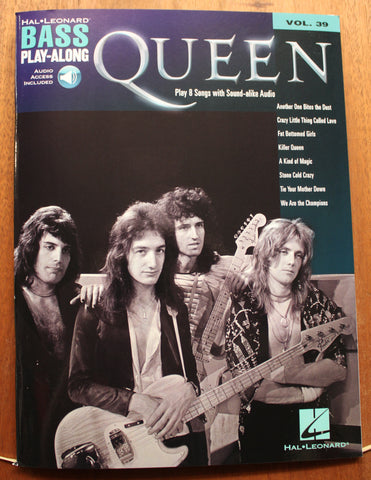 Queen Bass Play-Along Volume 39 Bass Guitar TAB Songbook Audio Online