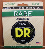 DR Strings Rare RPM-12 12-54 Phosphor Bronze Acoustic Guitar Strings