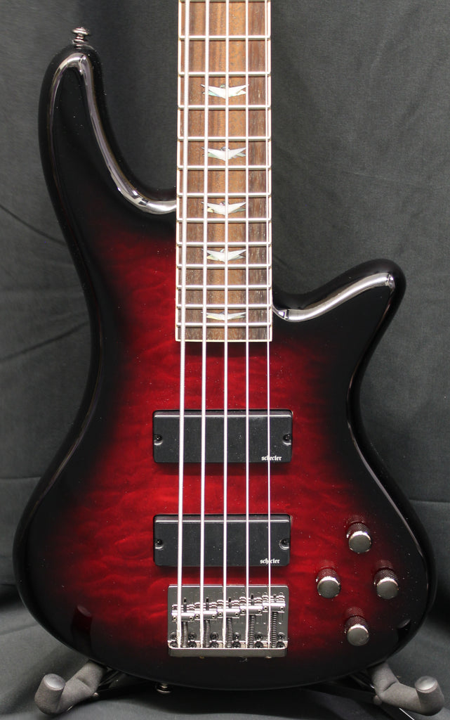 Schecter Stiletto Extreme-5 Electric Bass Guitar Black Cherry Burst