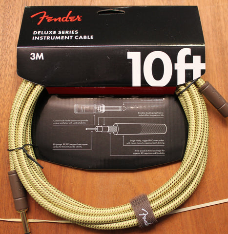 Fender Deluxe Series Instrument 1/4 Inch Cable Tweed 10 Feet